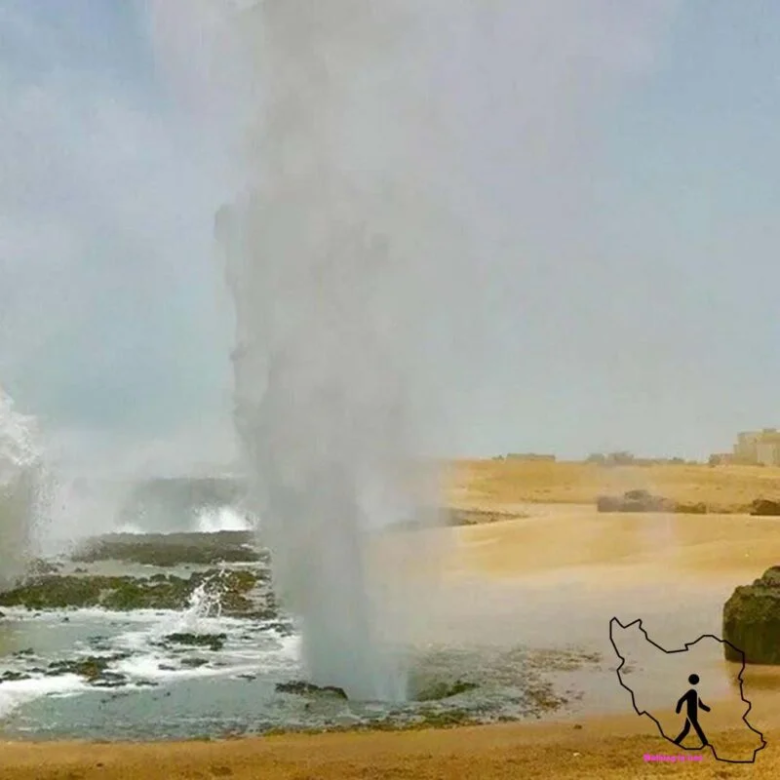The rock geyser in Chabahar