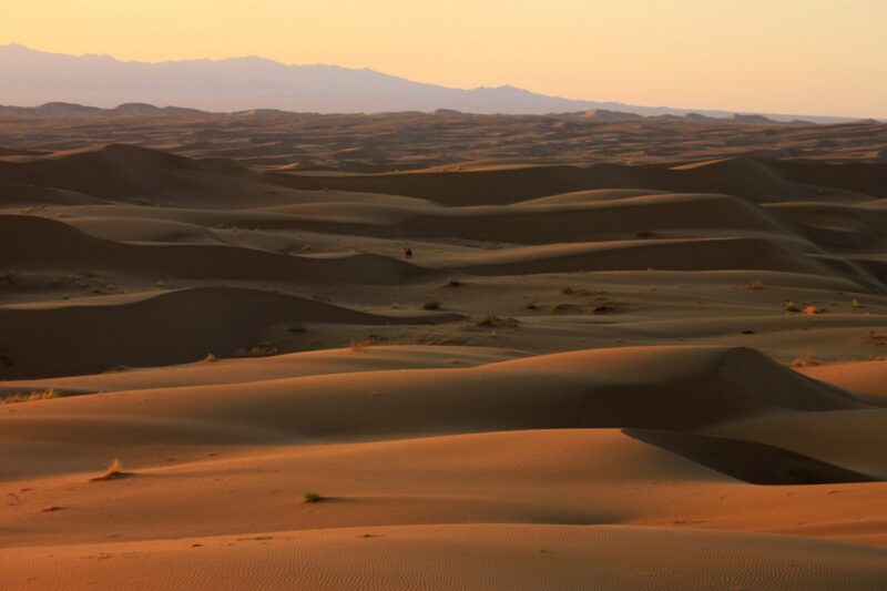 The desert plain of Iran