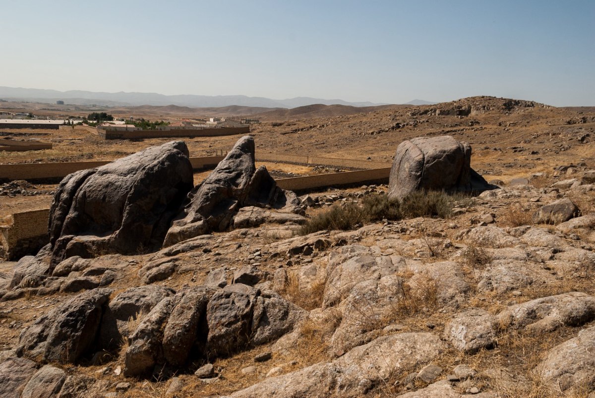 Ancient petroglyphs of the stone camel