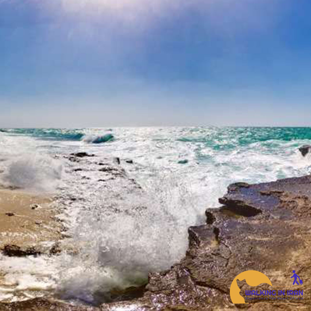 The rocky beach of Kish